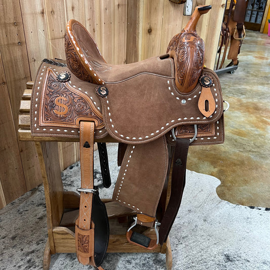 Silver Royal "CASH" Barrel Saddle, 15" Seat