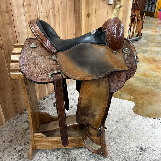 Used Circle Y Lisa Lockhart Barrel Saddle, 16" Seat