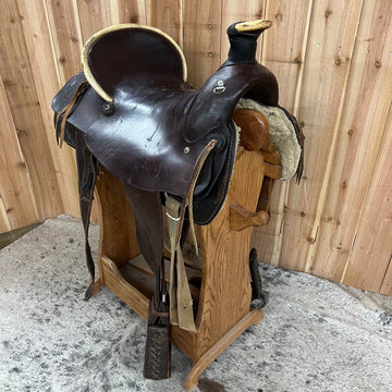 Used K and B Saddlery A Fork Ranch Saddle, 17" Seat
