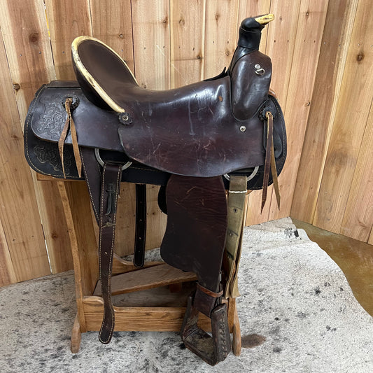 Used K and B Saddlery A Fork Ranch Saddle, 17" Seat