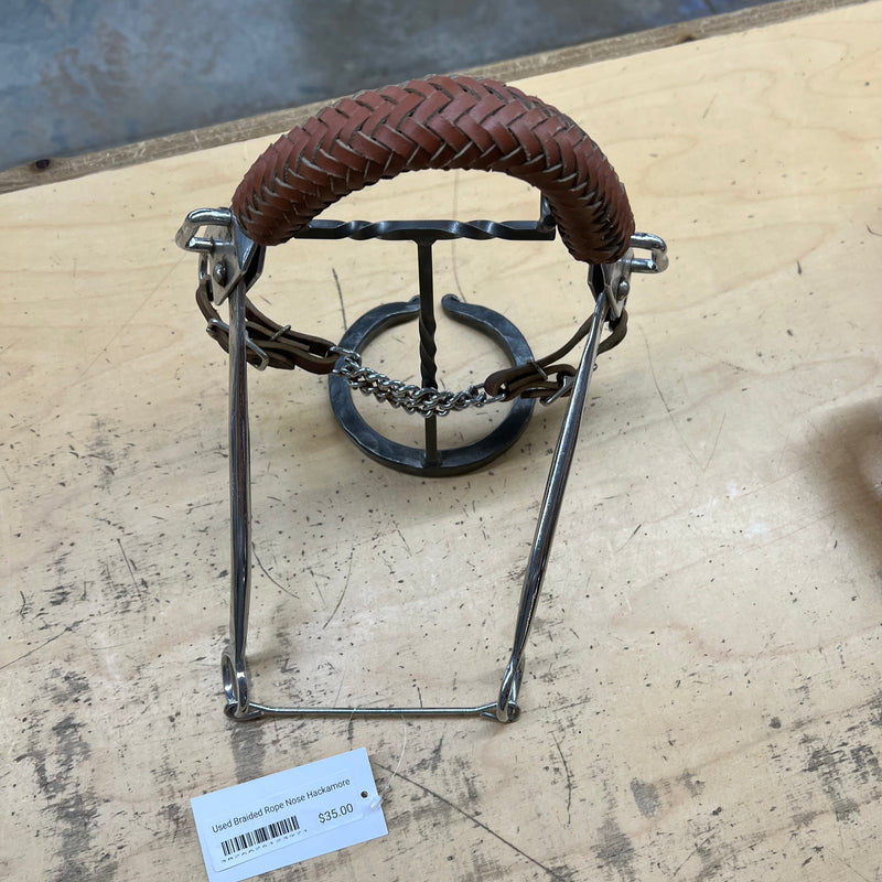 Used Braided Rope Nose Hackamore
