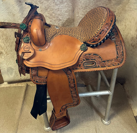 Used Alamo Barrel Saddle/Headstall, 15"