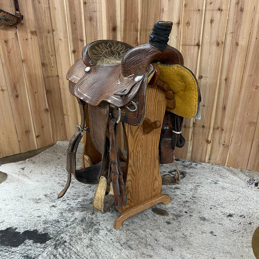 Used Circle J Roper Saddle, 14.5" Seat