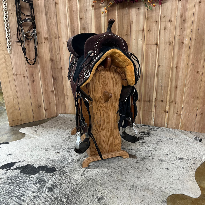 Circle Y HTW Treeless Barrel Saddle, 16.5" Seat (Demo)