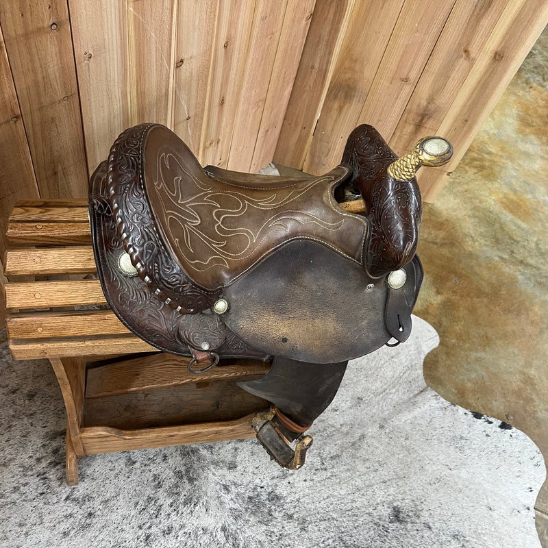 Used Circle Y Barrel Saddle, 15" Seat
