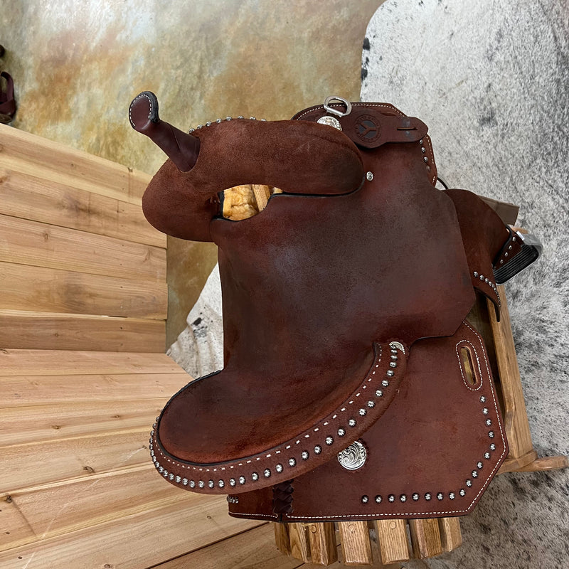 Circle Y Redwood Barrel Saddle, 14.5" Seat (Demo)