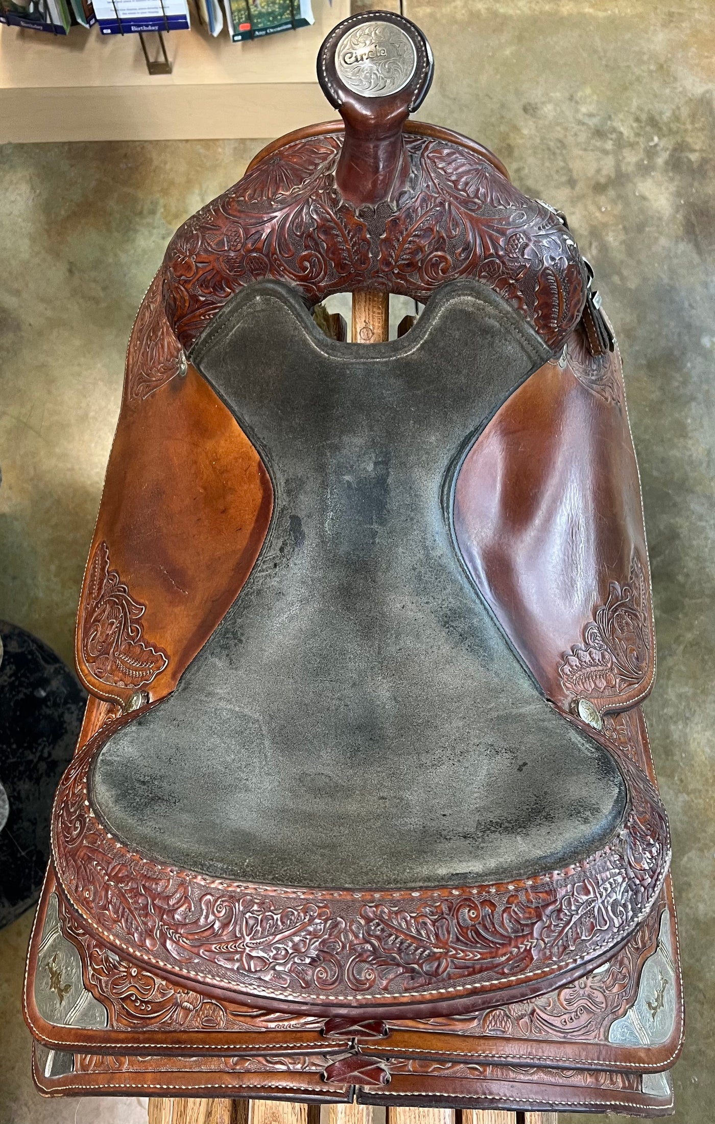 Used Circle Y show saddle, 16"