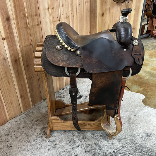 Used Dale Martin Saddlery Team Roper Saddle, 15" Seat