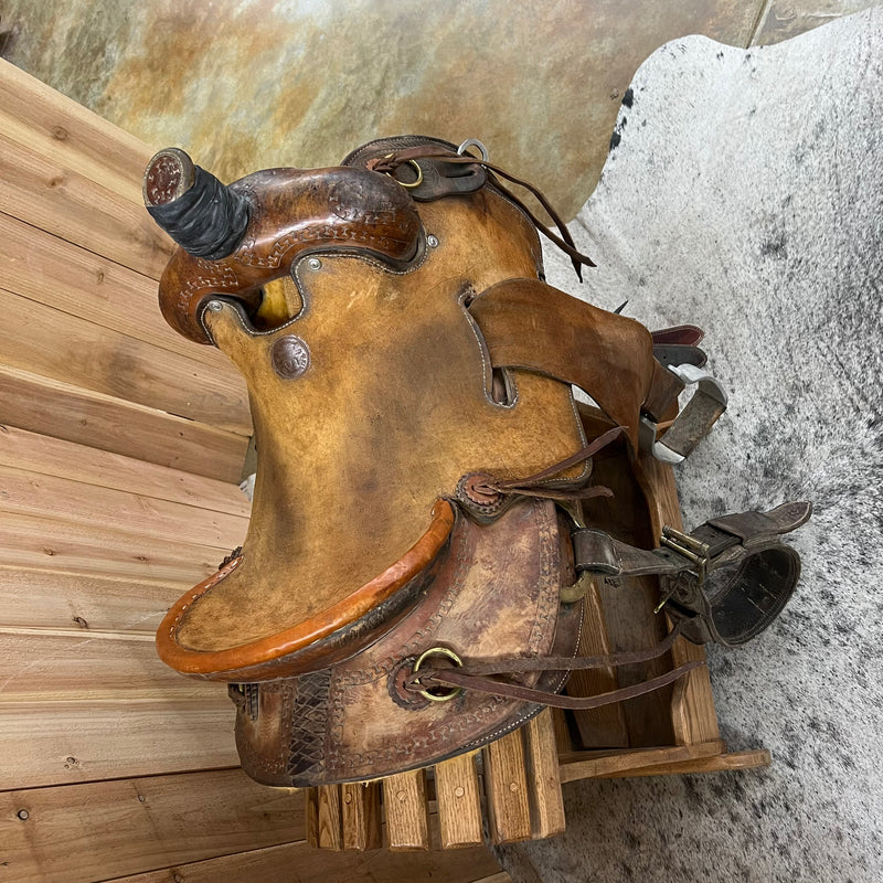 Used Sulphur River Saddlery Seat Rig Rancher, 16" Seat