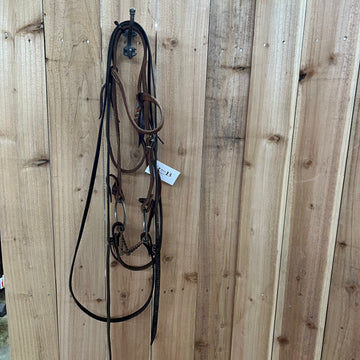 Used Complete Bridle, w/ Double Copper Twisted Snaffle