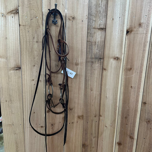 Used Complete Bridle, w/ Double Copper Twisted Snaffle