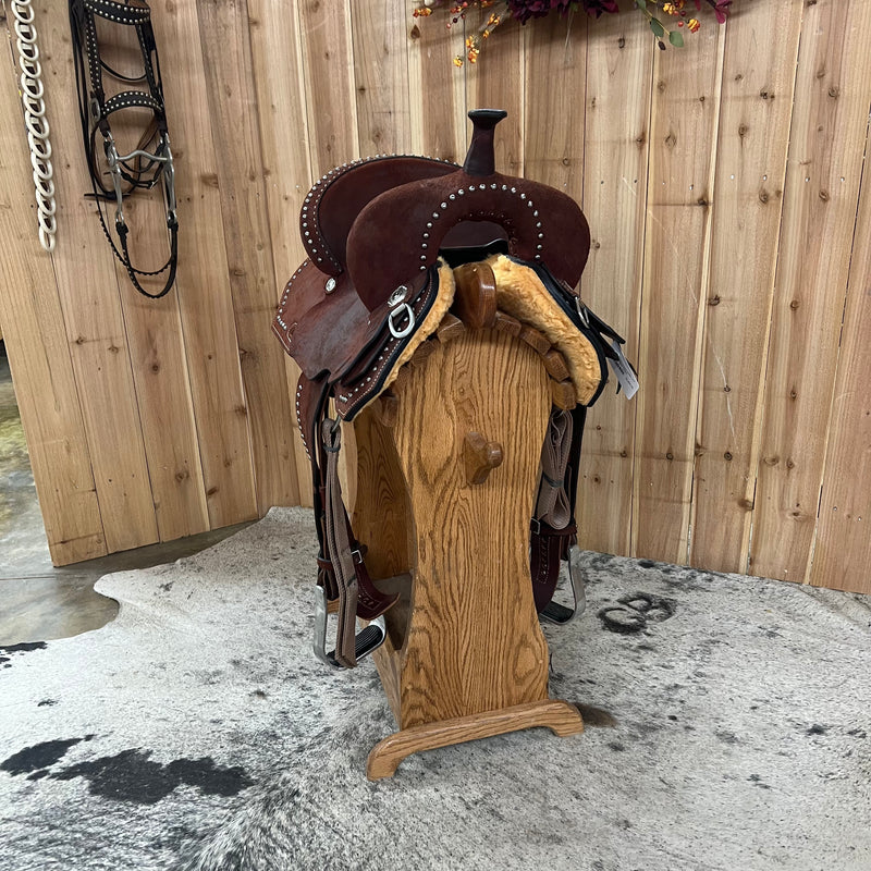 Circle Y Redwood Barrel Saddle, 14.5" Seat (Demo)