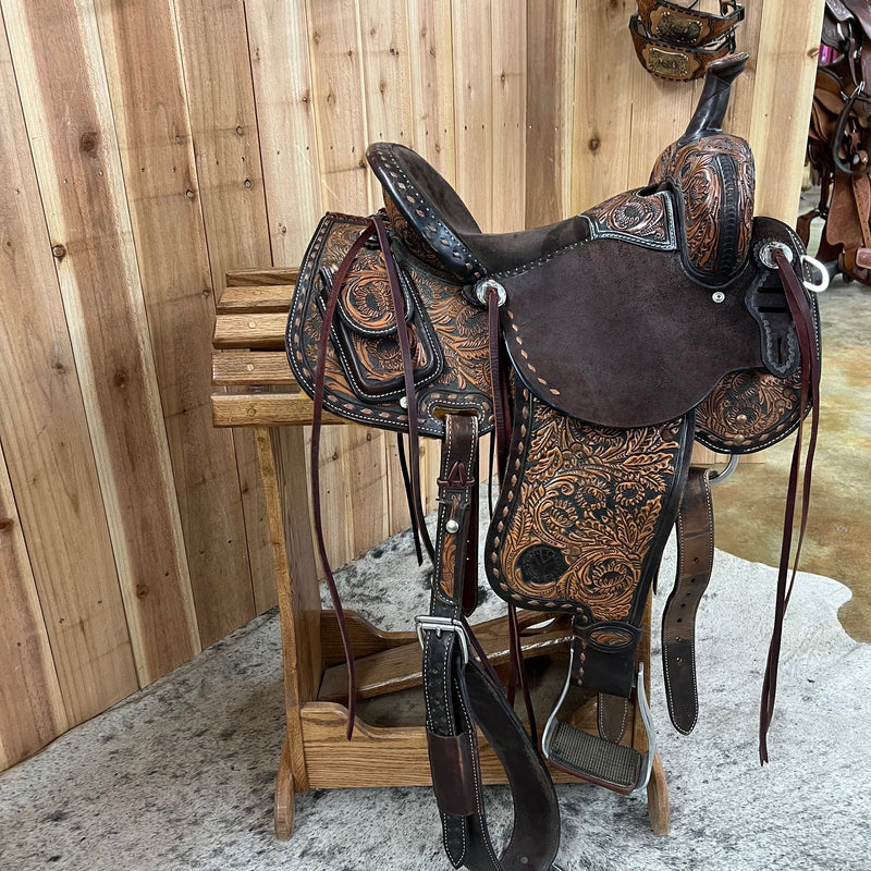 Used Circle Y Team Camarillo Classic Barrel Saddle, 14.5" Seat