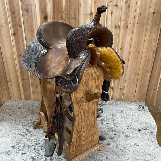 Used Hud Roberts Barrel Saddle, 13" Seat