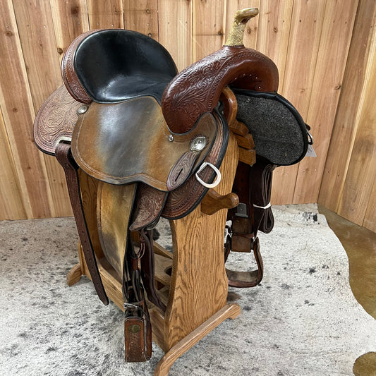 Used Circle Y Lisa Lockhart Barrel Saddle, 16" Seat
