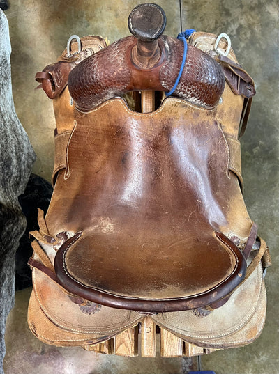 Used R Bar B Seat Rig Ranch Saddle, 15.5"