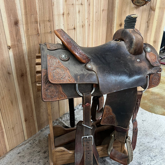 Used R Bar B Roper Saddle, 15" Seat