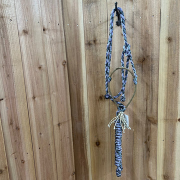 J-A Braids Mule Tape Halter- Purple & Grey