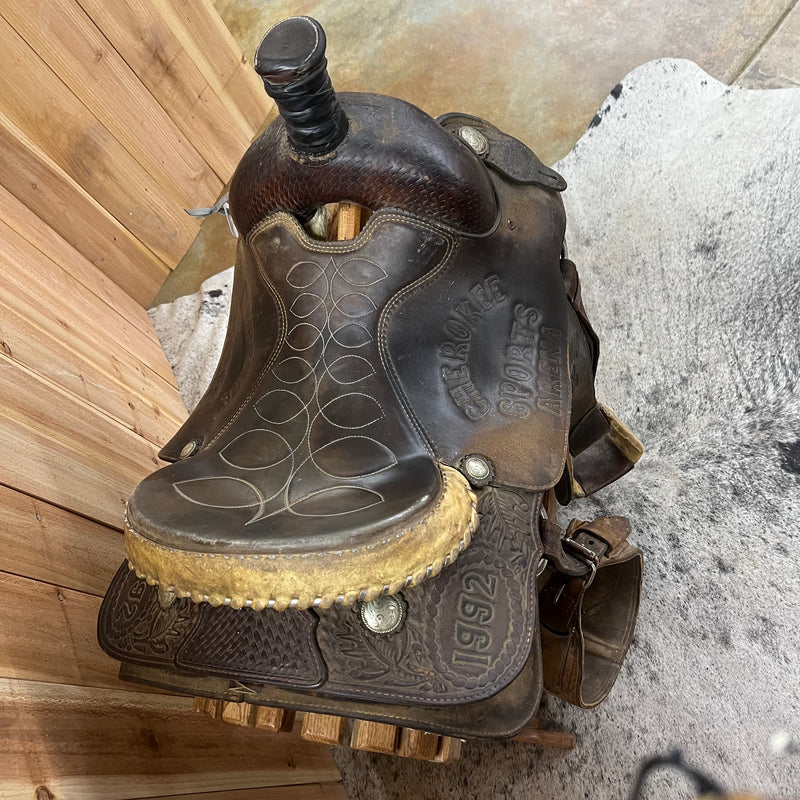 Used Ammerman Trophy Roper Saddle, 15.5" Seat