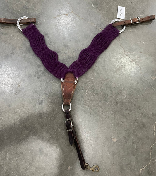 Used Martin Mohair Breast Collar, Purple