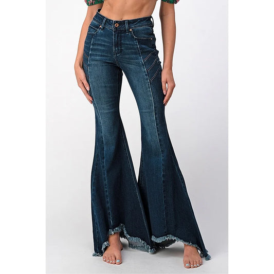 Grace in LA Women's High Waist Flare Jeans