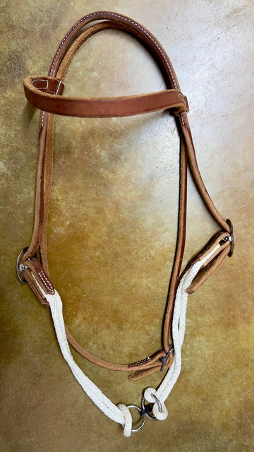 R Bar B-PT gag headstall, harness leather