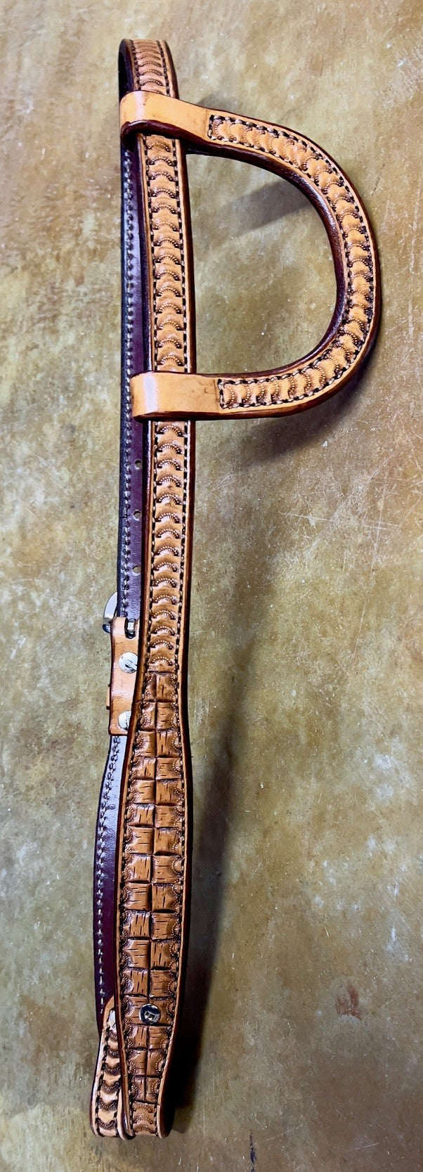 R Bar B Checkered Vintage One Ear Headstall