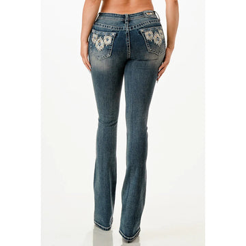 Grace in LA Women's Aztec Modify Bootcut Jeans