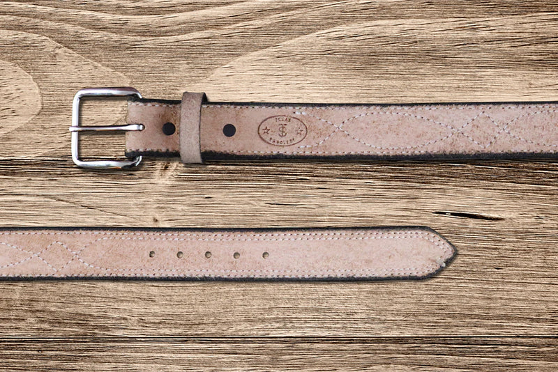 Texas Saddlery Men's Natural Roughout Gunfighter Belt