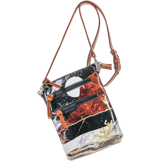 Hooey Black/Brown "Desert Nights" Crossbody Purse