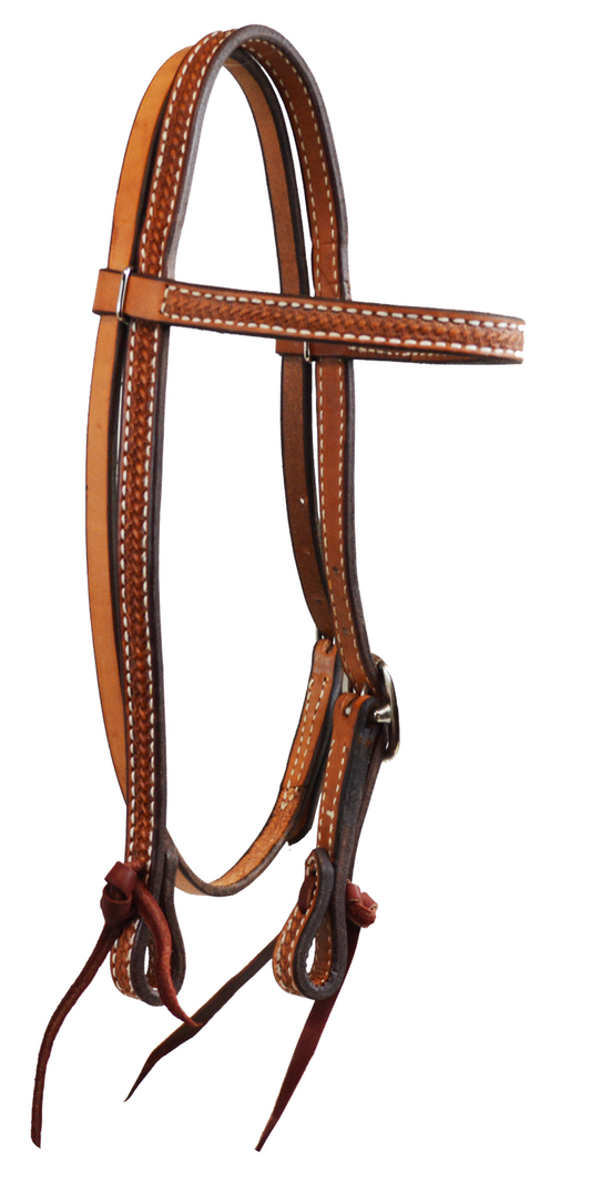 Pony Size Natural Browband Headstall