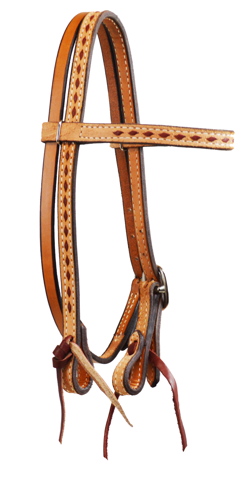 Pony Latigo Buck Stitch Browband Headstall