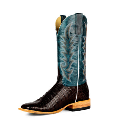 Horse Power Men's Chocolate Caiman Belly Boots