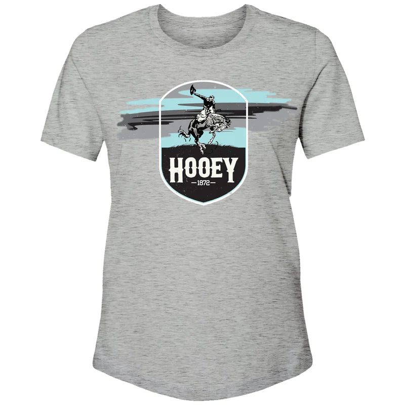Hooey "Cheyenne Sunset" Grey w/Blue/White Logo T-Shirt