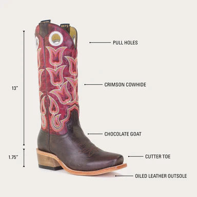 Hyer Women's Brown/Red Tipton Boots