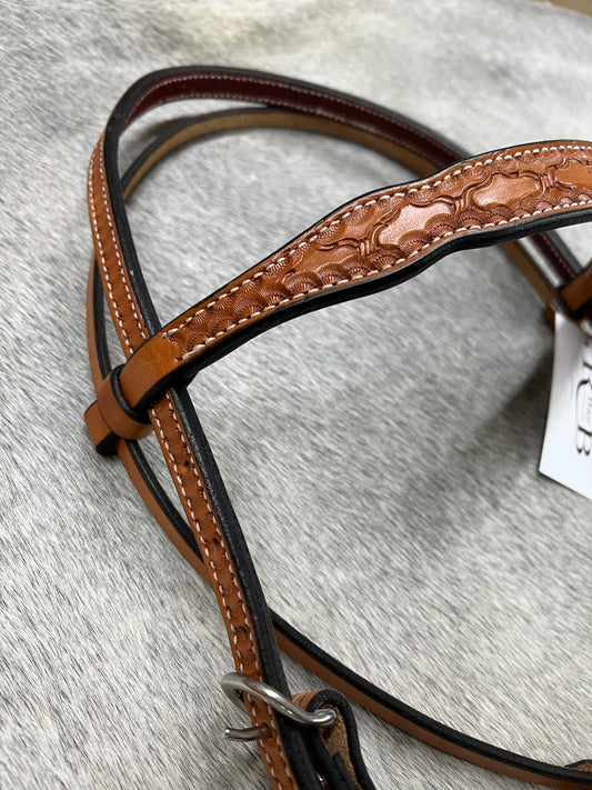 R Bar B Headstall, Browband, Barbwire Link