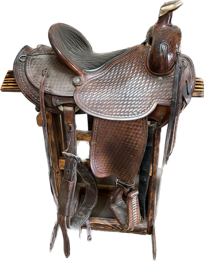 Used Mike Schultz Custom Ranch Saddle, 15.5"