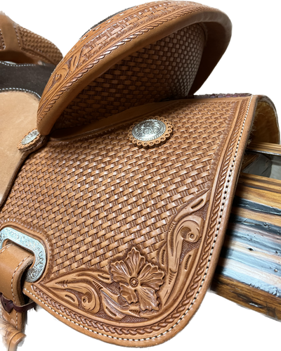 R Bar B Barrel Saddle, 13.5"