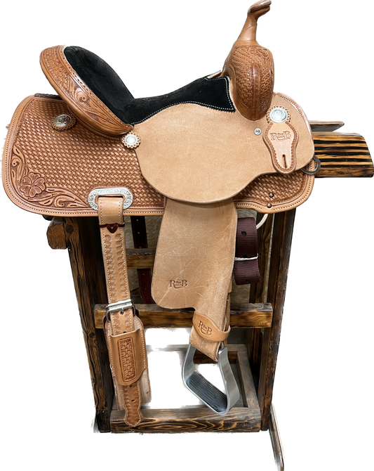 R Bar B Barrel Saddle, 13"