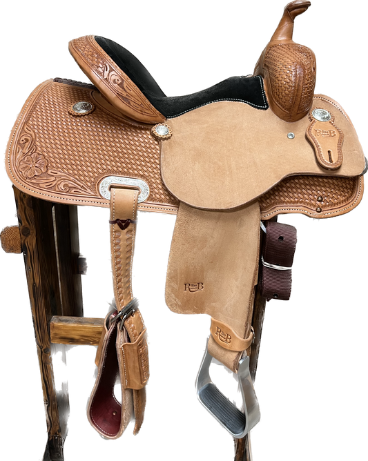 R Bar B Barrel Saddle, 13.25"