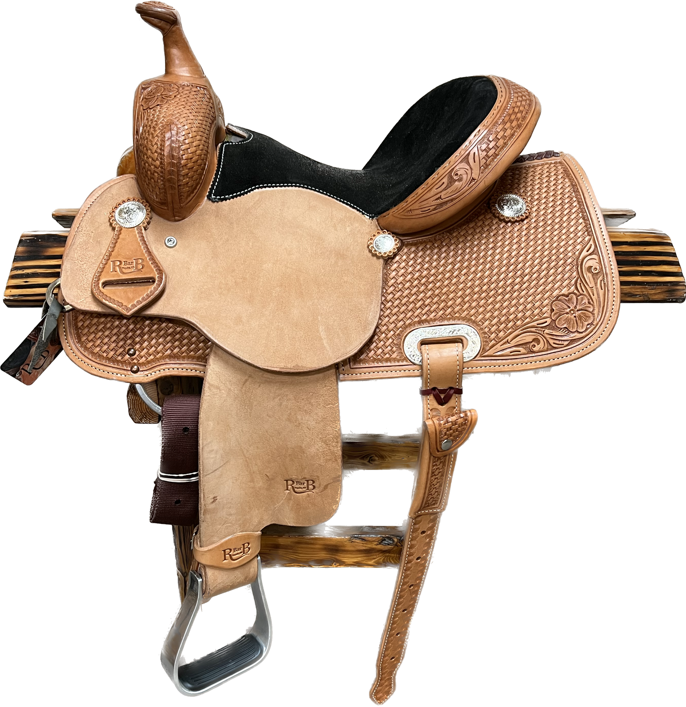 R Bar B Barrel Saddle, 13.5"