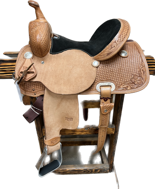 R Bar B Barrel Saddle, 13.25"