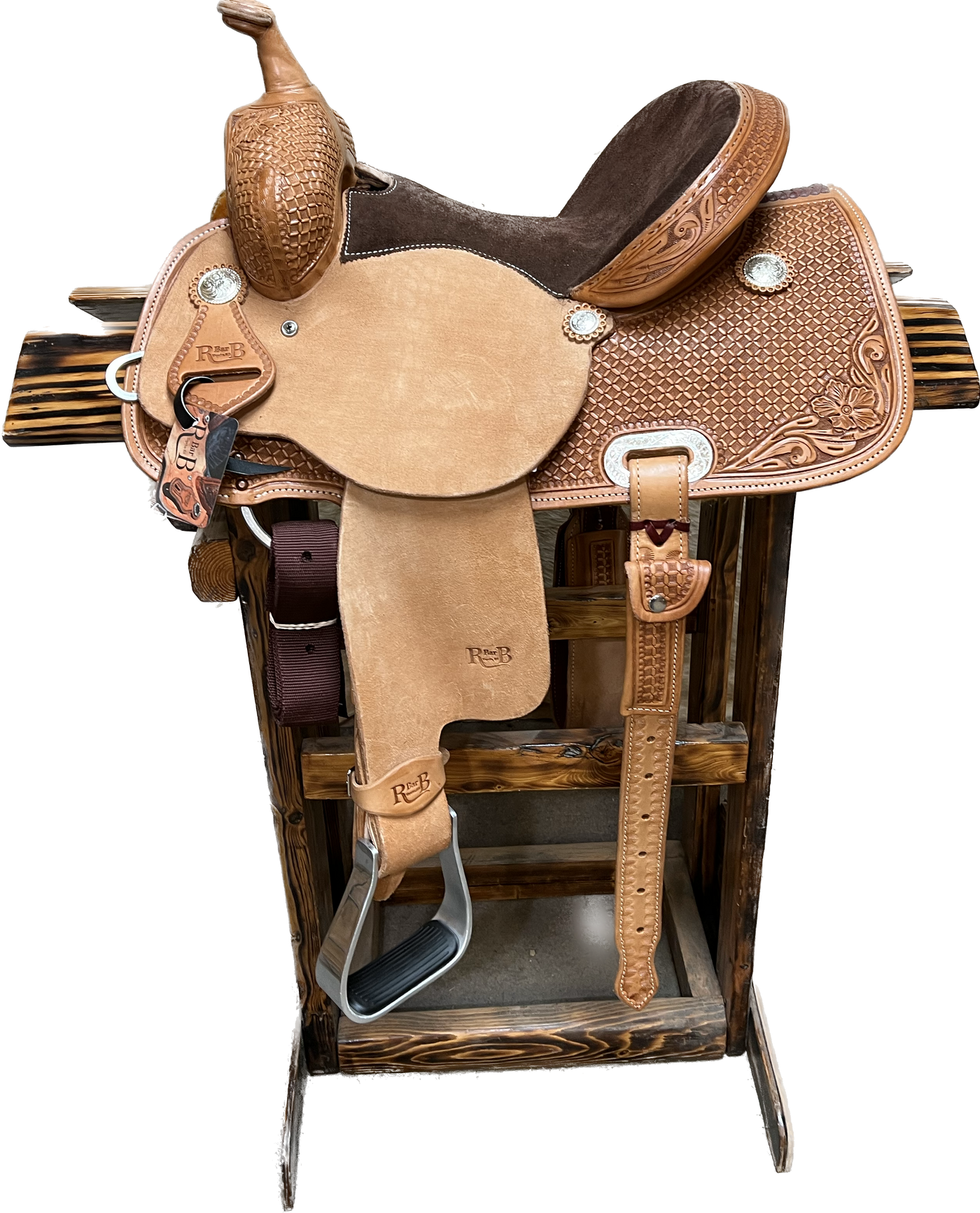 R Bar B Barrel Saddle,13.5"