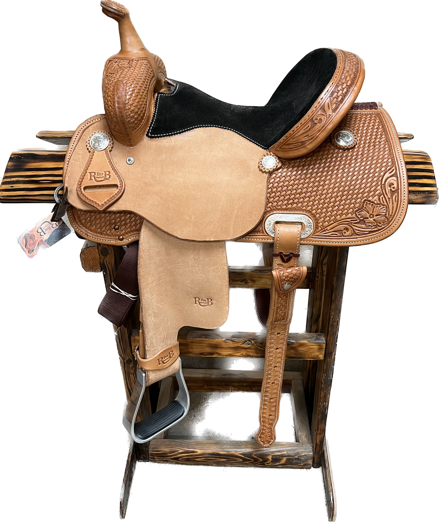 R Bar B Barrel Saddle,13.5"