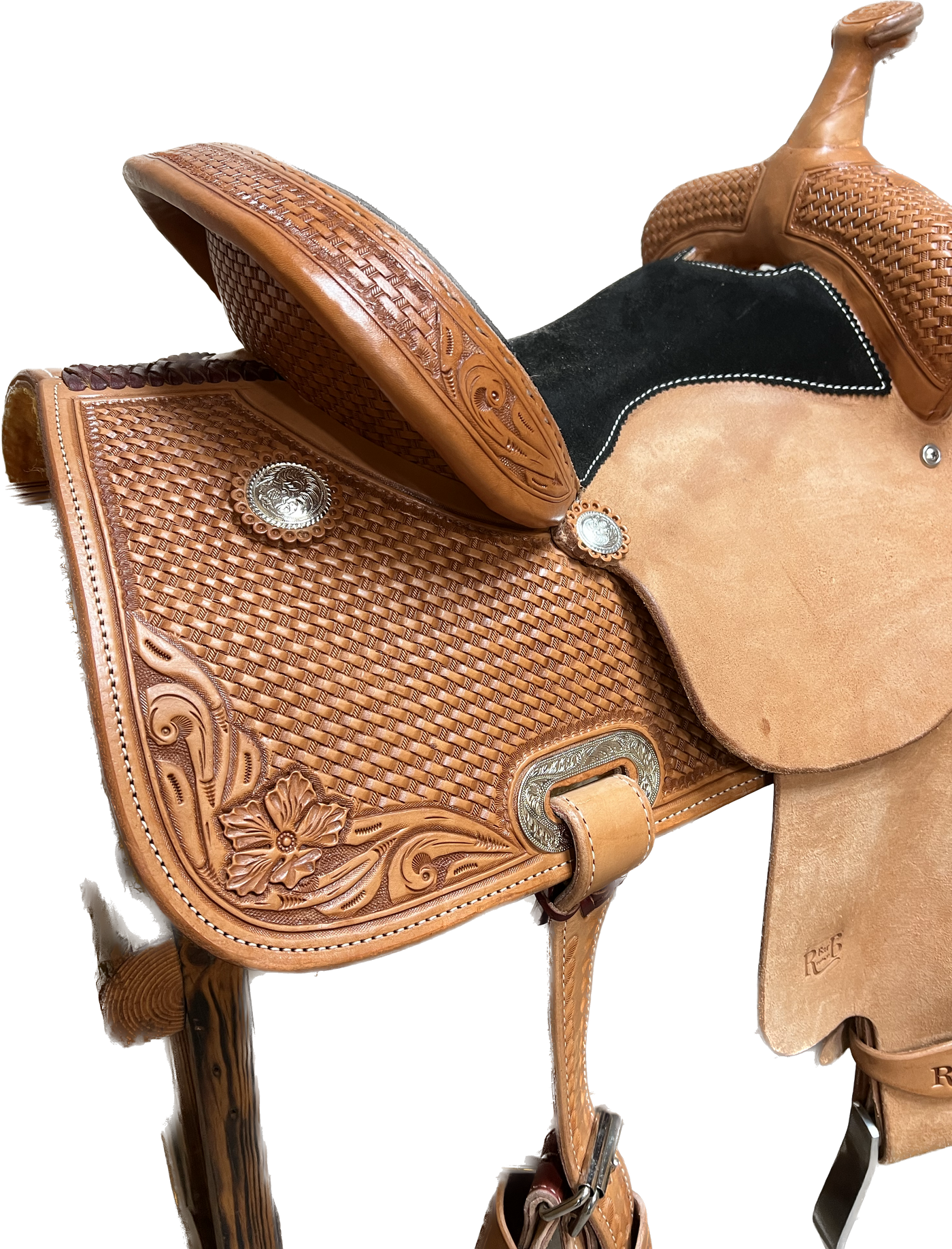 R Bar B Barrel Saddle,13.5"