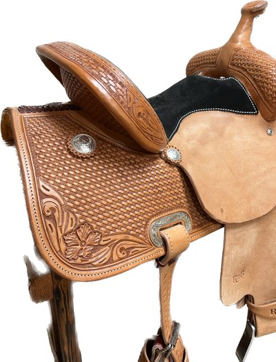 R Bar B Barrel Saddle,13.5"