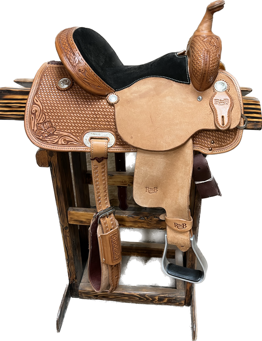 R Bar B Barrel Saddle,13.5"