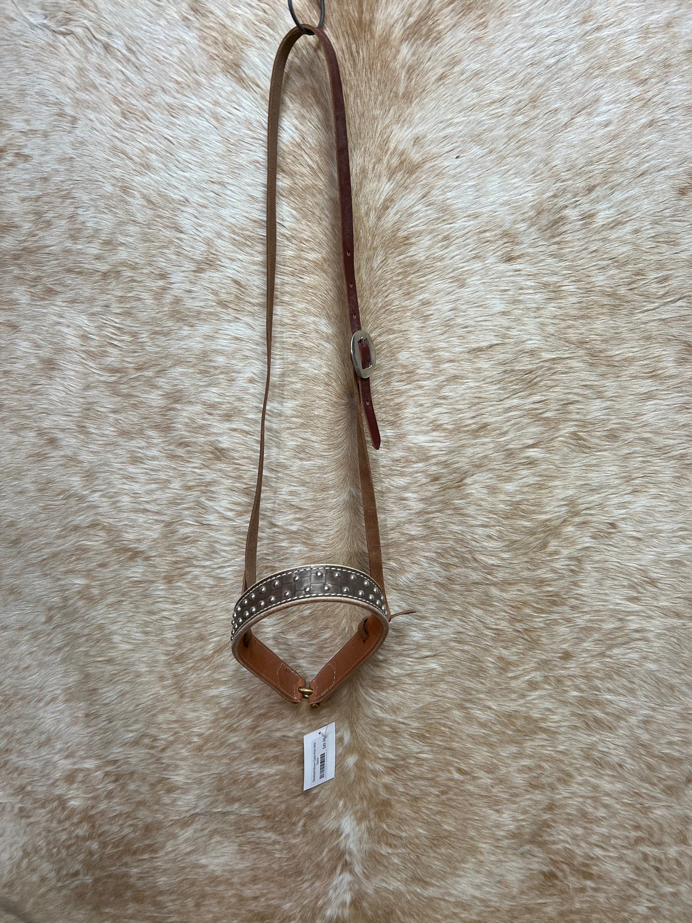 Noseband Brown Gator Print With Spots