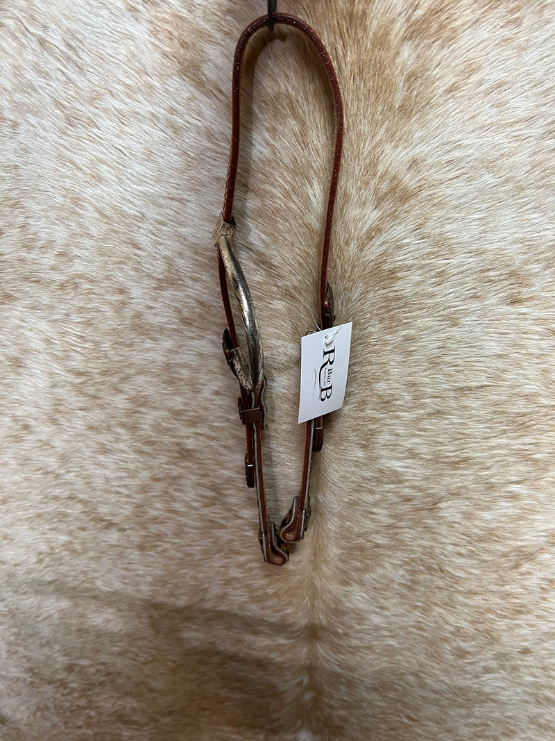Triple "W" Silver One Ear With Cheetah  Hair on With copper Conchos