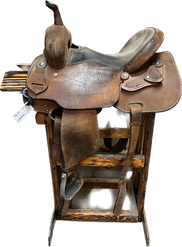 Used R Bar B Barrel Saddle 15"